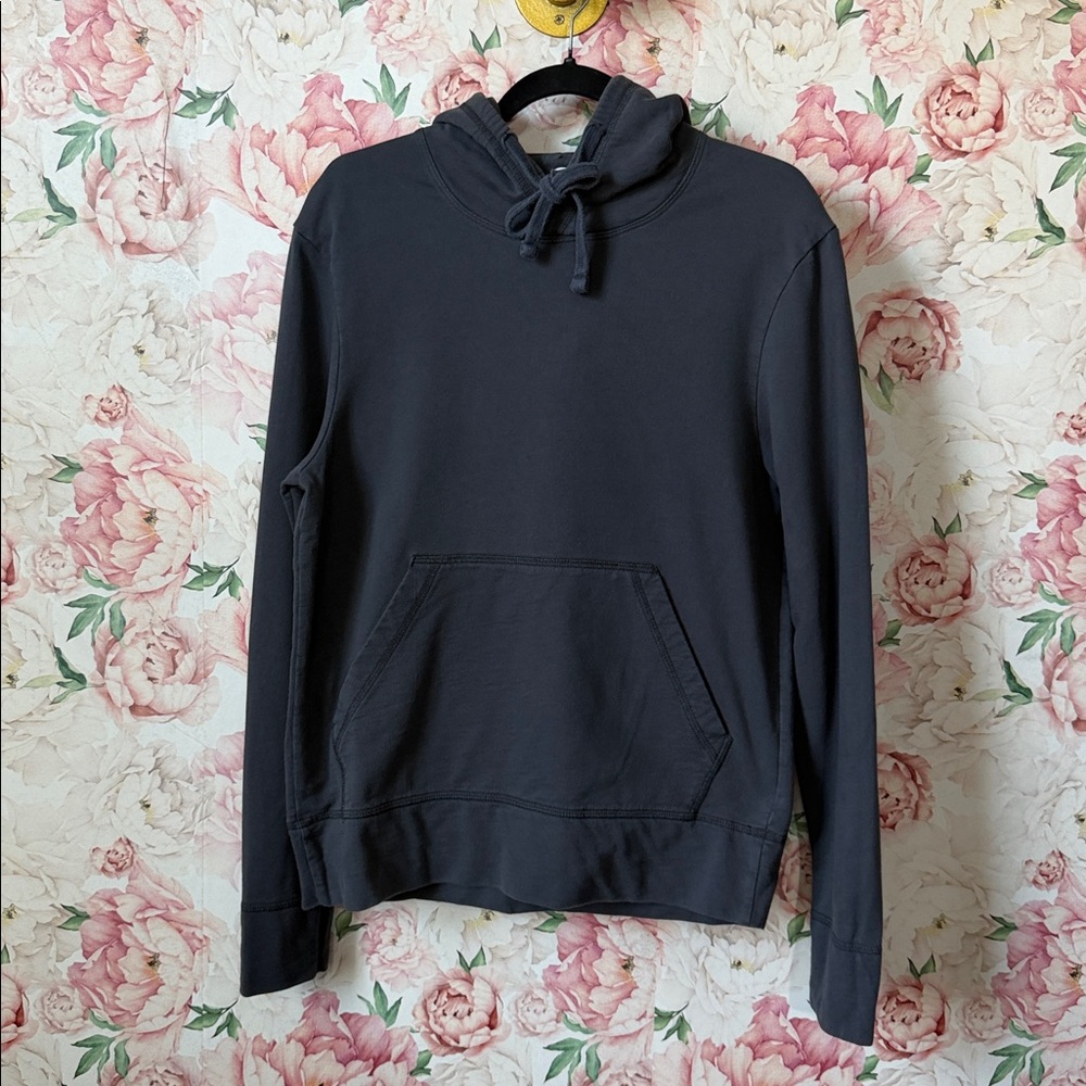 7-American Giant Mens Charcoal Gray Midweight Pullover Hoodie Sweater S USA MADE
